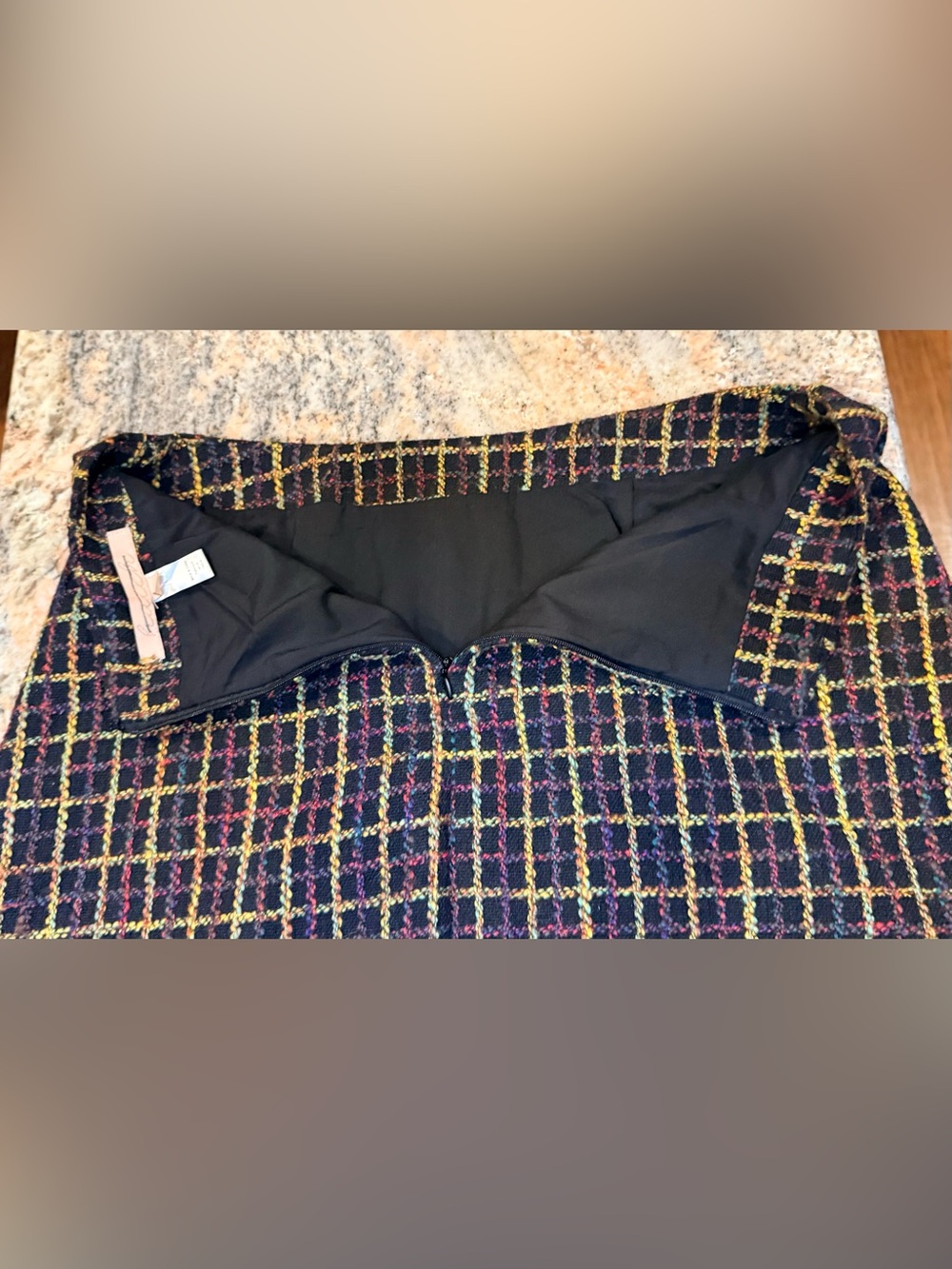 Hutch Multicolor Bouclé Plaid Mini Skirt | Anthropologie | Size Medium - Picture 5 of 11